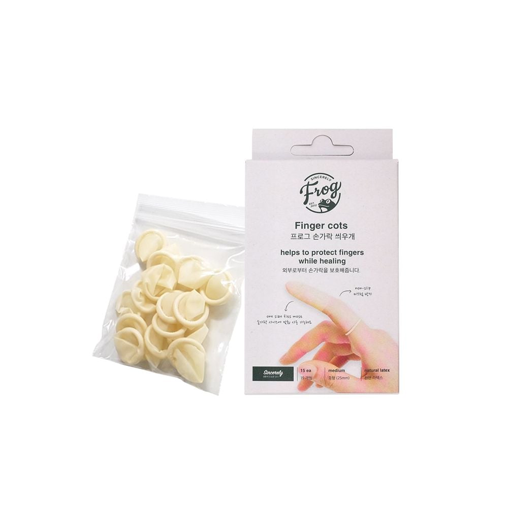 [오리오]프로그 FROG 라텍스 손가락씌우개(15개) 손가락골무 고무골무