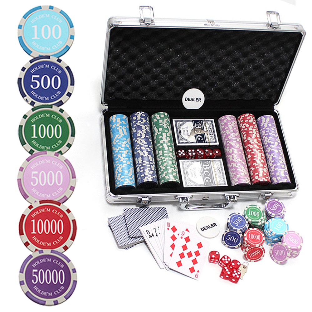 숫자 포커칩 300세트 카지노칩 세븐 카드 게임칩 보드게임칩