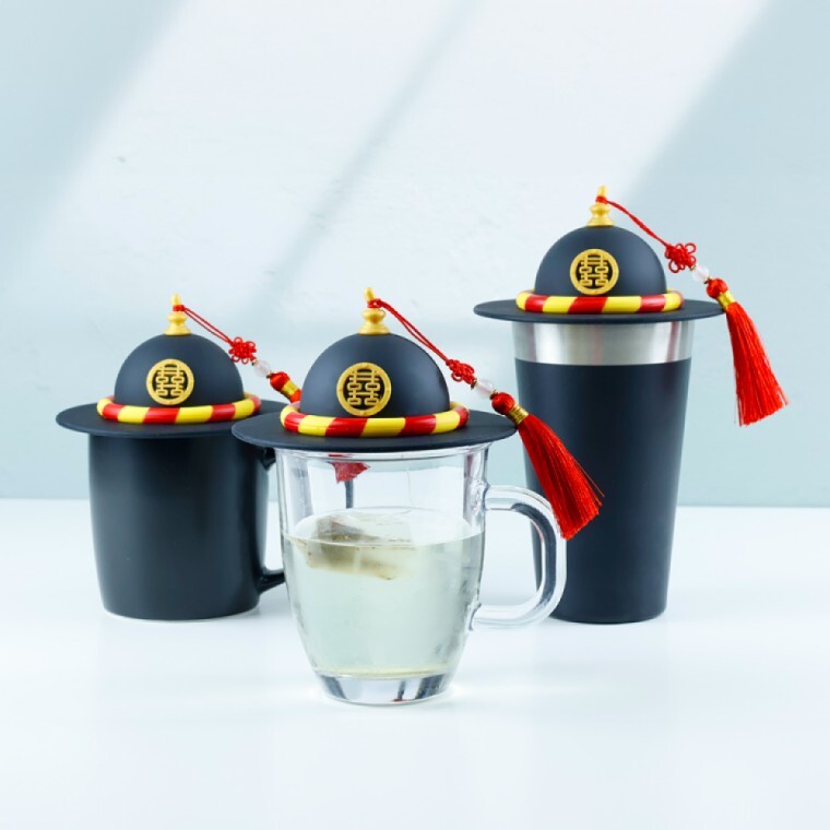 외국인 전통 선물 사또 컵 뚜껑 머그컵 실리콘 덮개