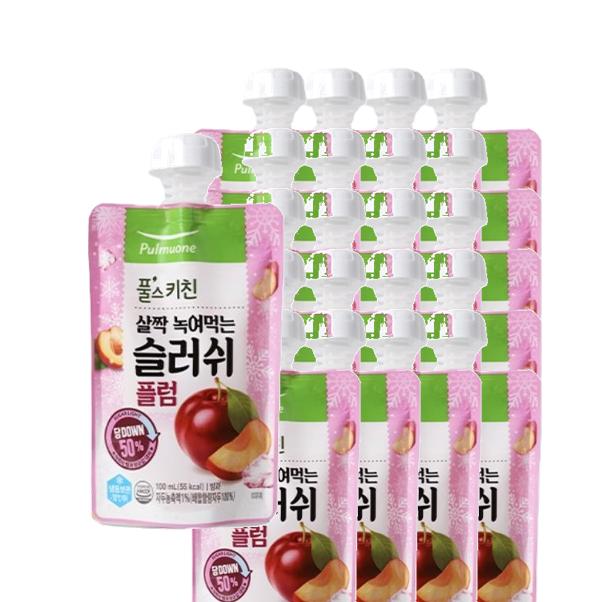 풀스키친 녹여먹는 슬러쉬 플럼 자두 주스 100m 30개 과일슬러쉬 파우치 포켓 급식 어린이집 학교 간식