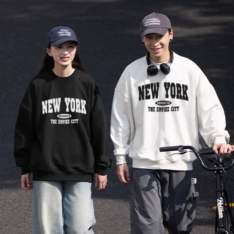 FONOW 남녀공용 뉴욕 엠파이어시티 스탠다드 오버핏 맨투맨