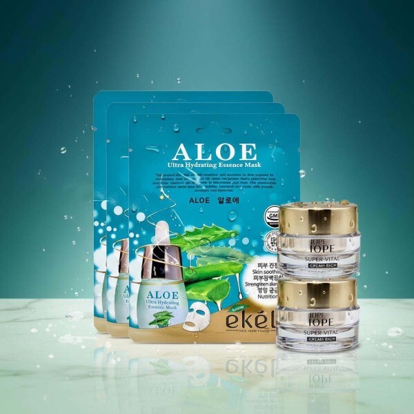 [오늘출발] 이켈 이켈 알로에 에센스 마스크 25ml x3매 구매시 아이오페 슈퍼바이탈크림리치 14ml x2개 증정 26년4월까지