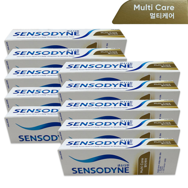 [헤일리온][오늘출발] 센소다인 약국용 센소다인 멀티케어 치약 120g X 10개 불소 충치 시린이용 구취 잇몸 상쾌 대용량