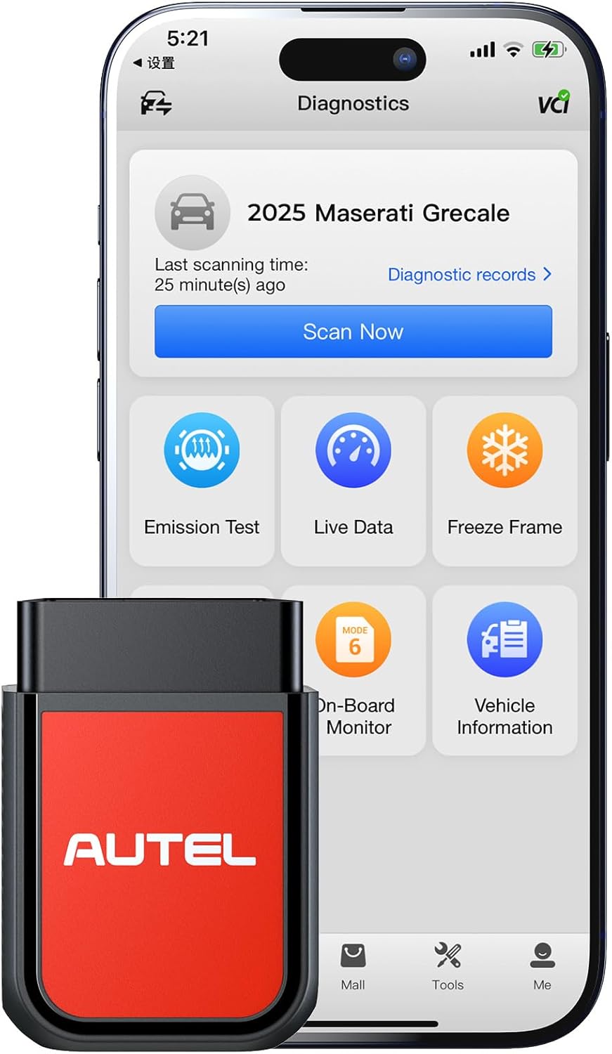 [오늘출발] Autel AP2500E 블루투스 코드 리더 OBD2 스캐너 오일 리셋 TPMS 전기차 배터리 BMS