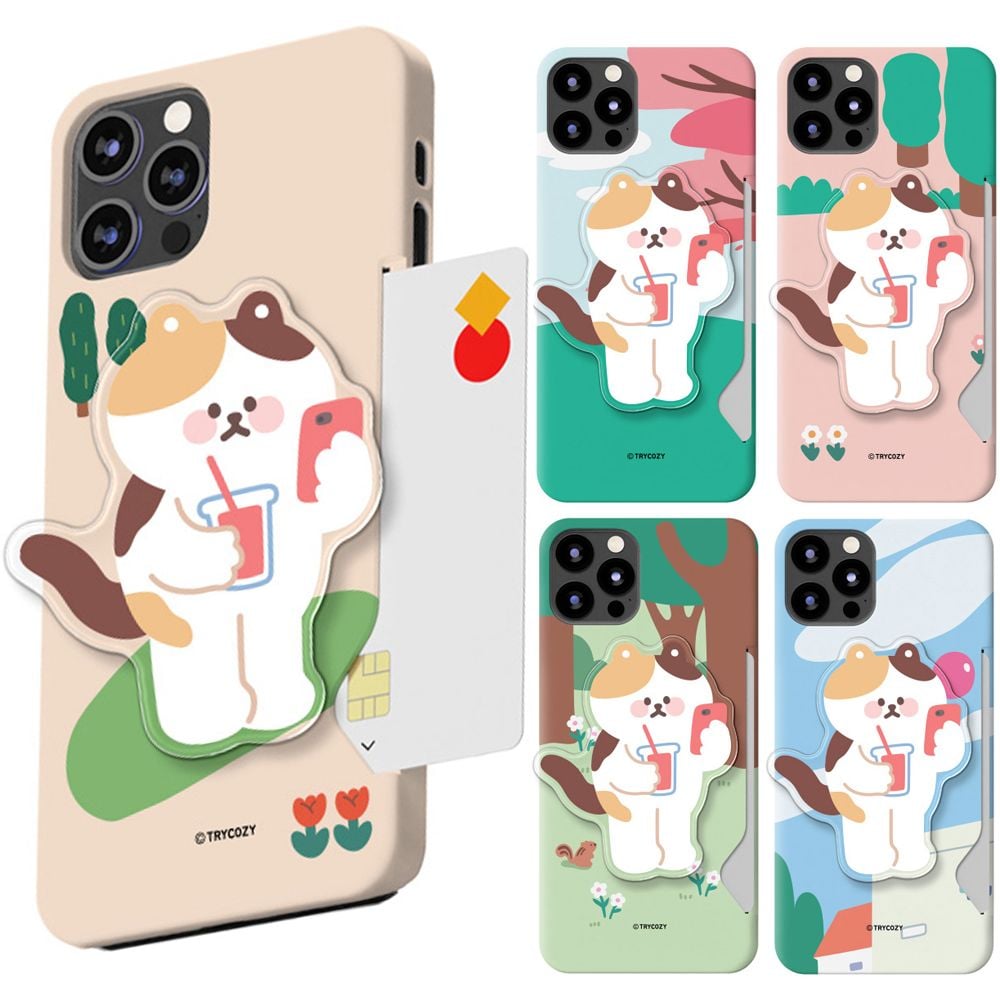 갤럭시S20플러스 약속고양이 톡 그립 카드케이스 G986 카드범퍼 카드수납케이스big5+9gyn