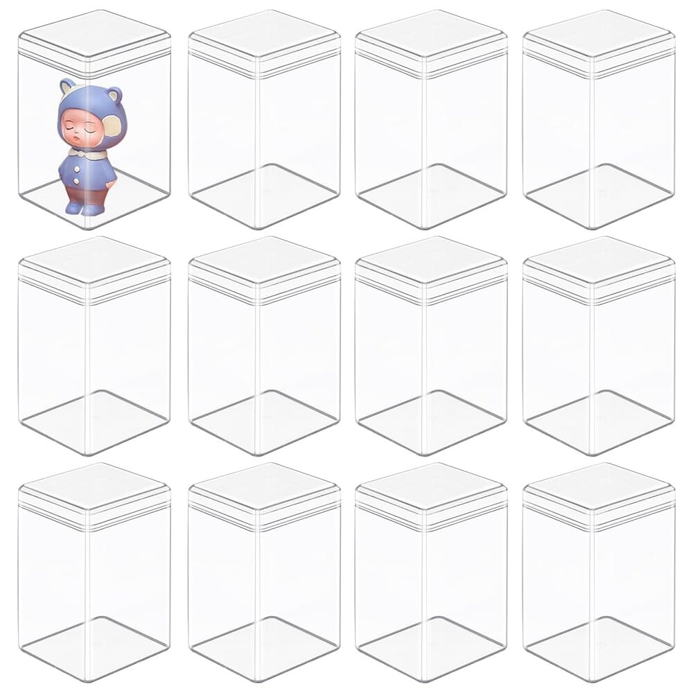 [오늘출발] 12 팩 디스플레이 케이스 미니 팝 피규어 수집품 보석 및 장난감을 위한 무료 스탠딩 클리어 캐비닛 쇼케이