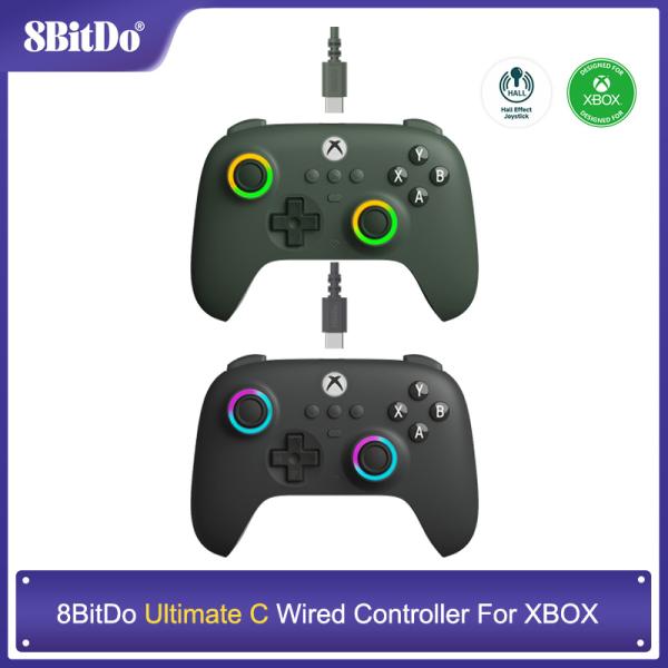Xbox 시리즈 S X Xbox One용 궁극의 C 유선 컨트롤러 RGB 조명 파이어 링 홀 효과 조이스틱 Windows 10