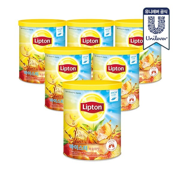 [부탄플러스]맛있는가 립톤 아이스티 복숭아 1.5kg 6개