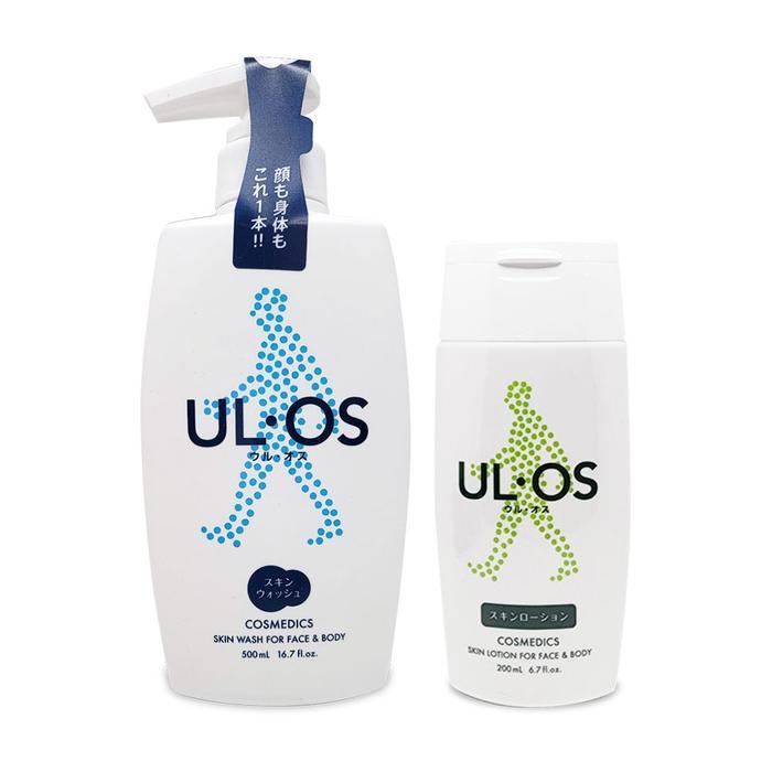 우르오스 스킨 워시 무향 500ml 남성 올인원 바디워시 + 올인원 스킨 로션 200ml(지복합) 1세트 Ss