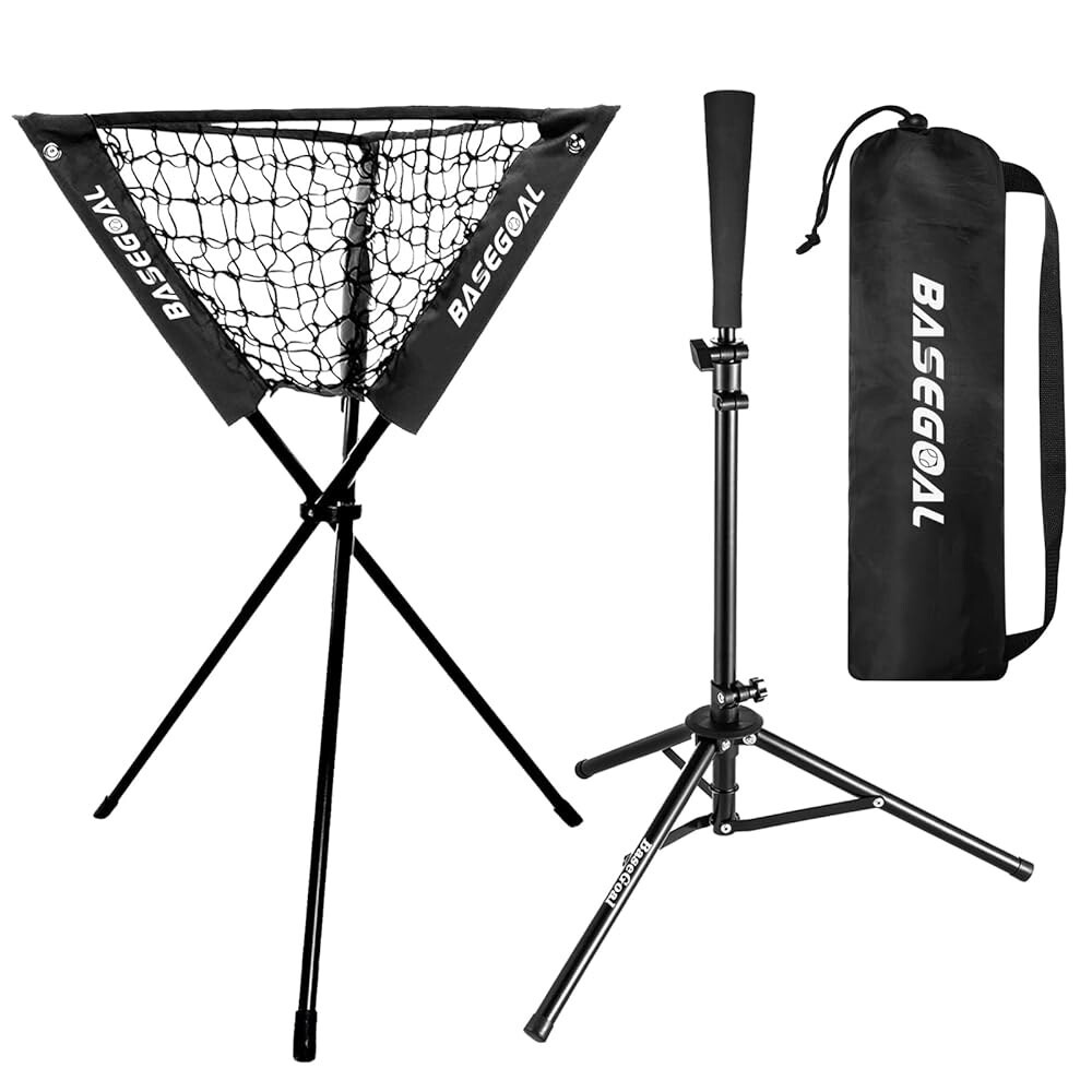 [오늘출발] 베이스골 야구 캐디 볼 농구 배팅 티 포함 소프트볼 연습 훈련 휴대 및 접이식