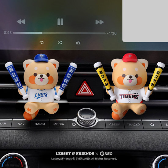대쉬크랩 KBO 최강레시2 차량용방향제 송풍구형 야구 굿즈 (KIA타이거즈삼성라이온즈LG트윈스두산베어스KT위즈S