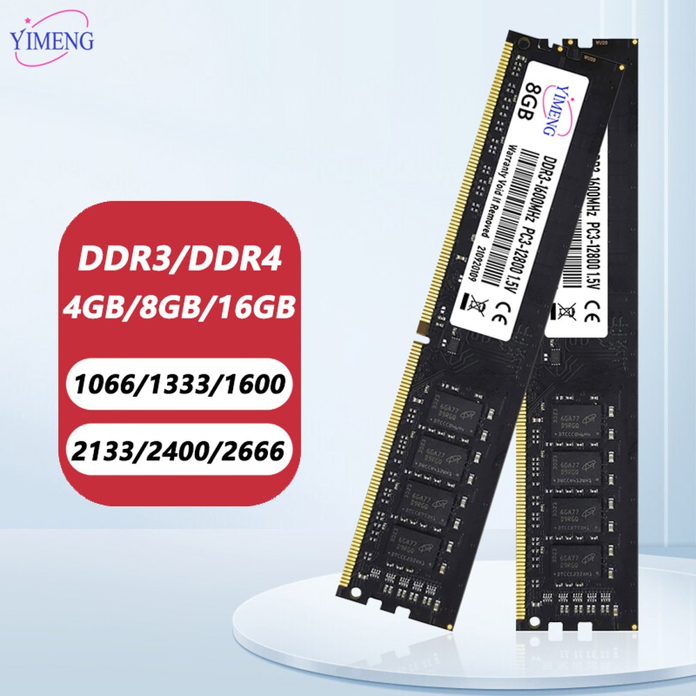 [오늘출발] [해외] DDR4 DDR3 4GB 8GB 16GB 데스크탑 메모리 Ram PC3 8500 10600 12800 1.5V PC4 2133 2400 2666 3200Mhz 1.2V