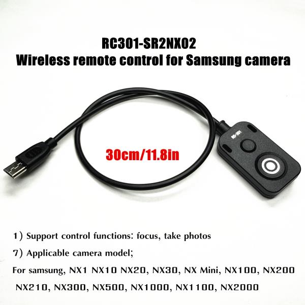 [오늘출발] 삼성 케이블 셔터 릴리스 용 RC301-SR2NX02 NX1000 NX30 N2000 망원 액세서리 소형 리모콘