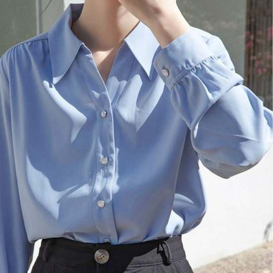 롱셔츠 상의 걸 여자봄철 가을철 캐주얼셔츠 베이직 베이직라인 일상템 오피스 스위트 하객