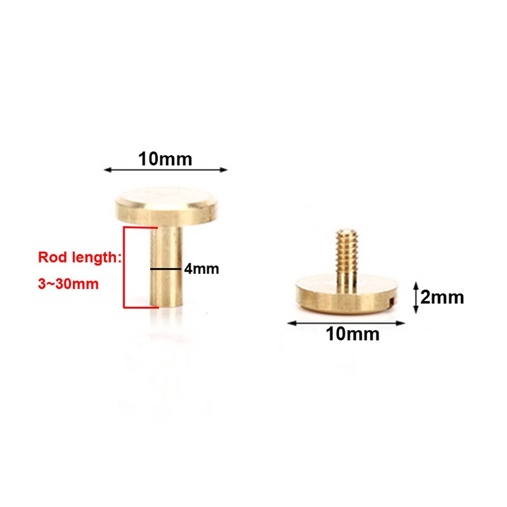 [오늘출발] 10PCS 황동 스터드 막대 바인딩 지갑 벨트 시카고 메뉴 길이 슬롯 앨범 리벳 패스너 30MM 나사 데스크 사진