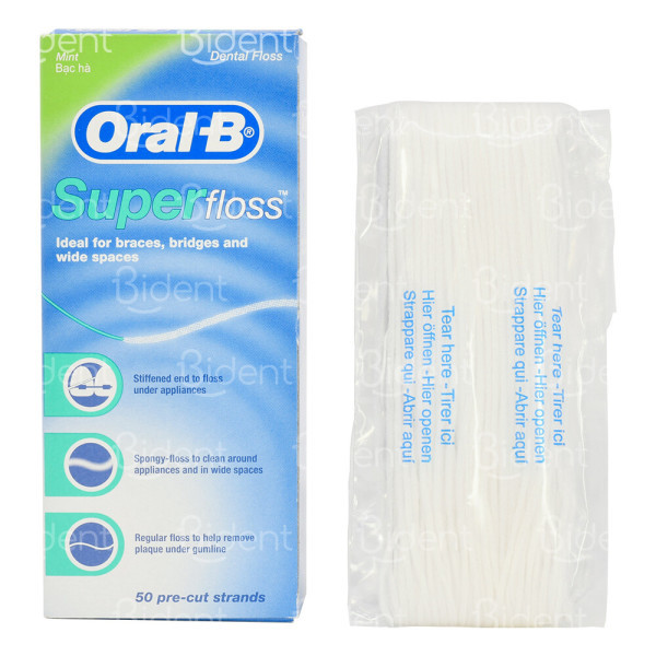 [프록터 앤드 갬블][오늘출발] 오랄비 오랄비 슈퍼플로스 치실 oralb superfloss 교정 임플란트치실 민트향 50개 X 1팩