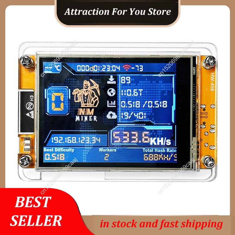 [오늘출발] [해외] 솔로 비트코인 채굴을 위한 인기 판매 ESP32 기반 Nmminer Nerdminer V2 530KH/S 2.8인치 스마트 디스플레