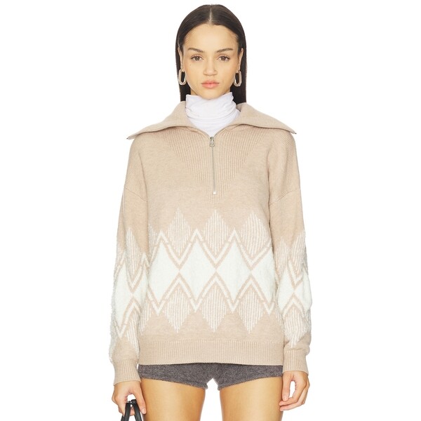 리볼브직영몰 Varley Betty Jacquard Half Zip Sweater Ca 관부가세 포함 가격. 무료배송