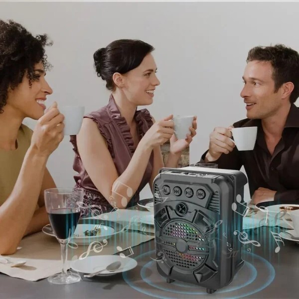 [오늘출발] 휴대용 블루투스 스피커 슈퍼 사운드 오디오 품질 FM USB AUX 입력 모드 펜 드라이브 슬롯 및