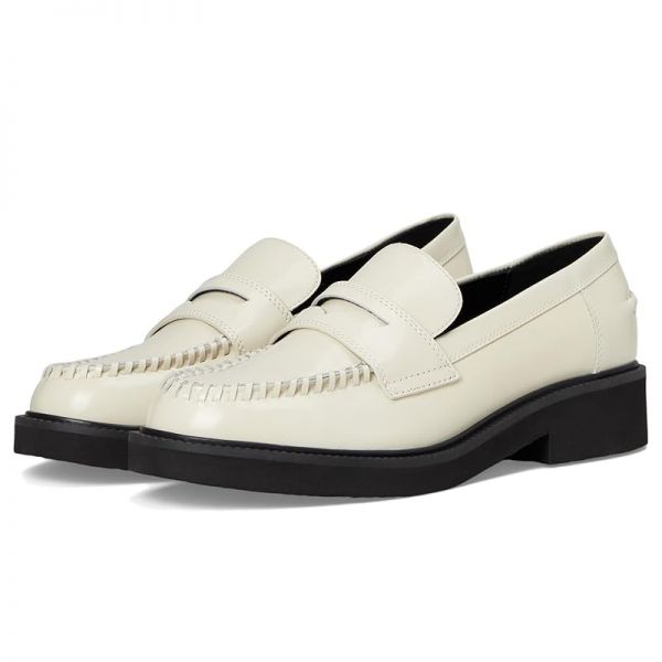 마크피셔 LTD 다그만 로퍼 가죽 블록힐 여성 슬립온 발편한 구두