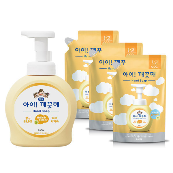 [오늘출발] 아이깨끗해 아이깨끗해 핸드워시 본품 용기 490ml 본품 용기 1개+450ml 리필 3개(향 선택)