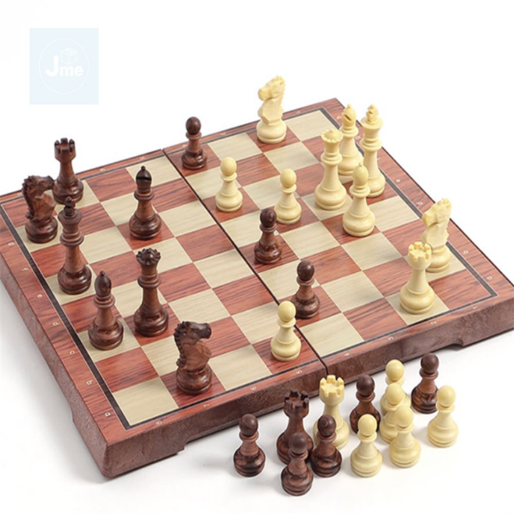 [오늘출발] 제이미몰 앤틱 접이식 체스 28X24.5CM 브라운 아이보리 대형체스 체스배우기 체스게임 두뇌발달놀이