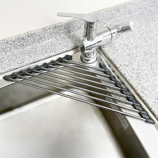 (현대Hmall)가정 NUZ903S4 업소용 싱크대 스텐 코너거치대 코너선반 12x46cm