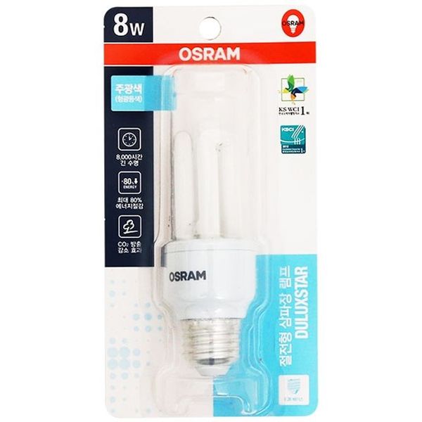 오스람 QZI655K3 절전형 삼파장램프_8W(주광색)