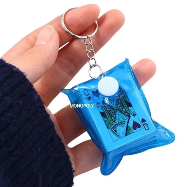 열쇠홀더 포커 카드 열쇠고리 키홀더 홀덤 휴대용 세븐 원 칩