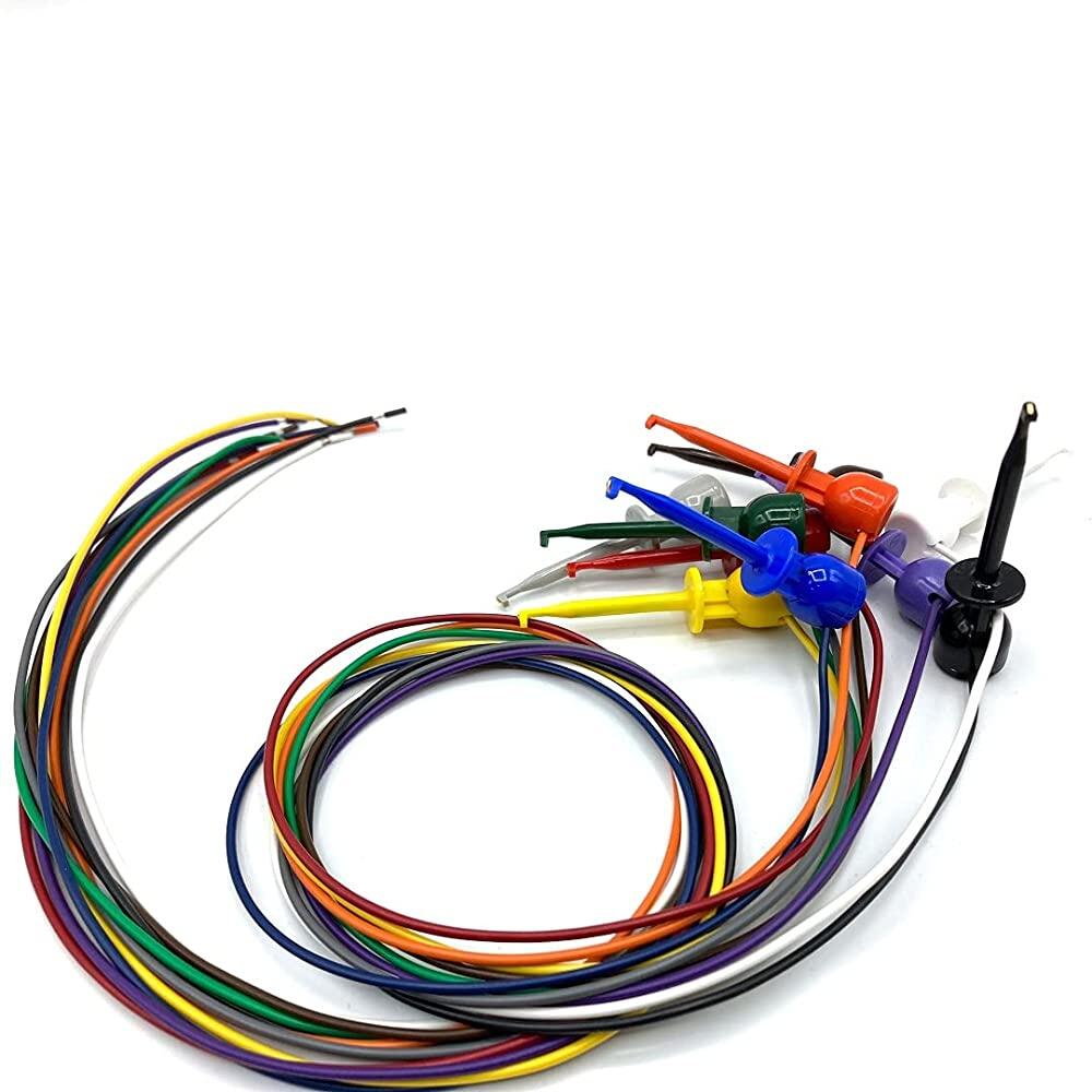E-Z-HOOK Mini-Hook to Lead Only 테스트 리드 24 (22 AWG PVC) - 10개 세트: 다양한 색상 (213W-24-S)