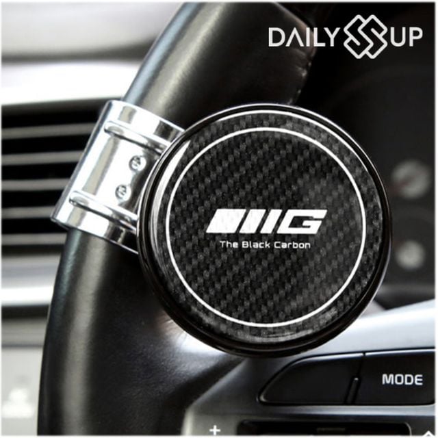 [오늘출발] 자동차 핸들봉 / 차량 핸들 보조 그립 회전 손잡이 스핀너 장치 운전 카본 패턴 무늬 파워 볼 차량용