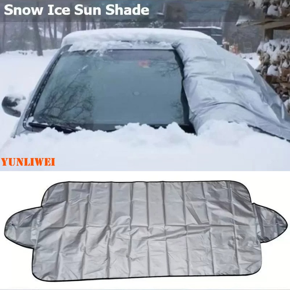 유니버설 자동차 앞유리 눈 덮개 - 대부분의 SUV용 서리 얼음 비 및 햇빛 차단 보호막 1개 보호 커버