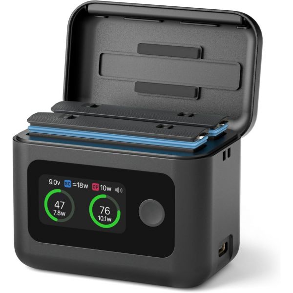 9701178 카메라 배터리 케이스 그립 더블 슬롯 충전과 실시간 충전기를 갖춘 고속 충전 스테이션