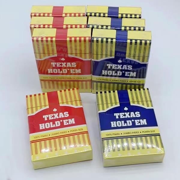 [오늘출발] 우수한 품질 텍사스 홀덤 방수 포커 카드 게임 63x88mm 카지노 클럽을위한 내구성  PVC 놀이