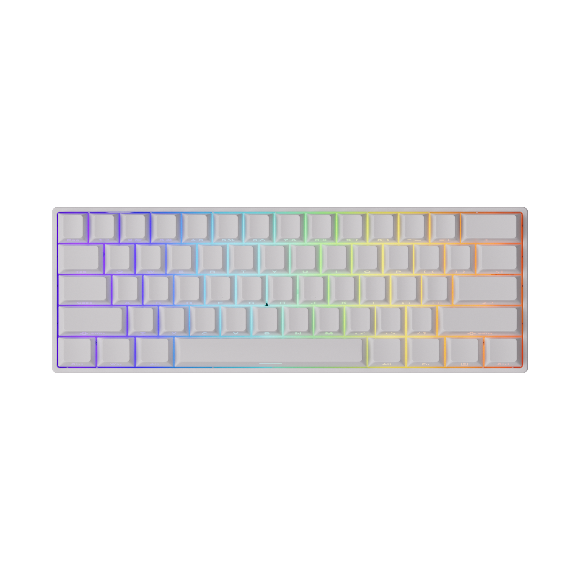 [오늘출발] Akko MONSGEEK FUN60 Pro HE 자석축 기계식 유선 키보드 화이트 래피드트리거 게이밍 게임용 아코 악코