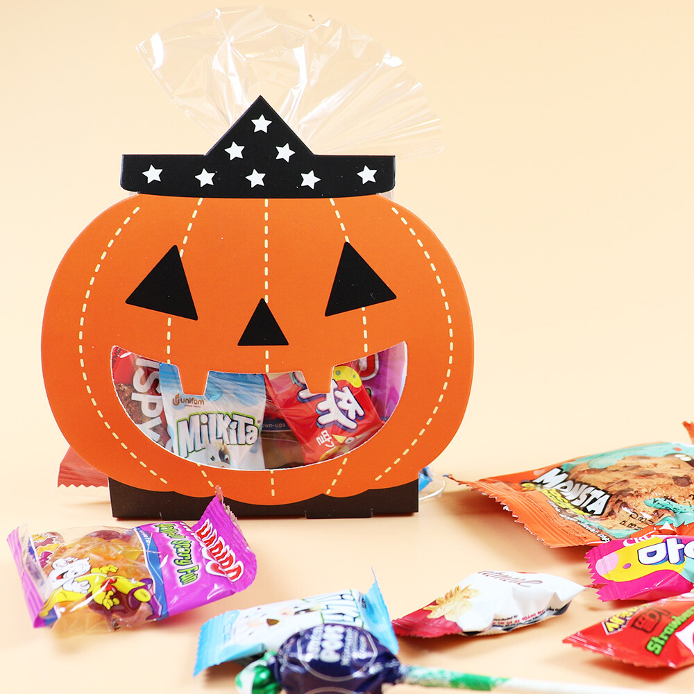 [오늘출발] 감사스티커무료할로윈/B8L_할로윈 펌킨 알찬 간식 /행사단체선물답례품어린이집생일이벤트구디백학