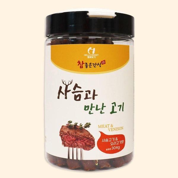 애완견 간식 사슴고기 오리 맛 304g 자연 건강한 WFI7W47