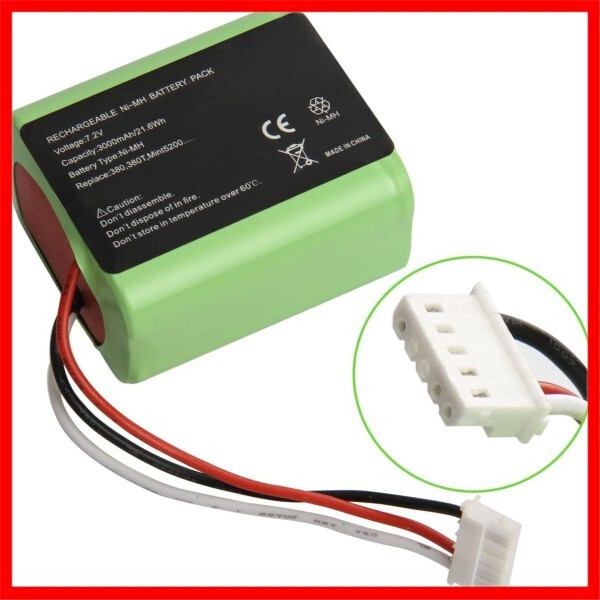 iRobot Braa 380 390T Mint5200 5200B 바닥 청소 로봇 교체 부품과 호환되는 7.2V 고용량 배터리