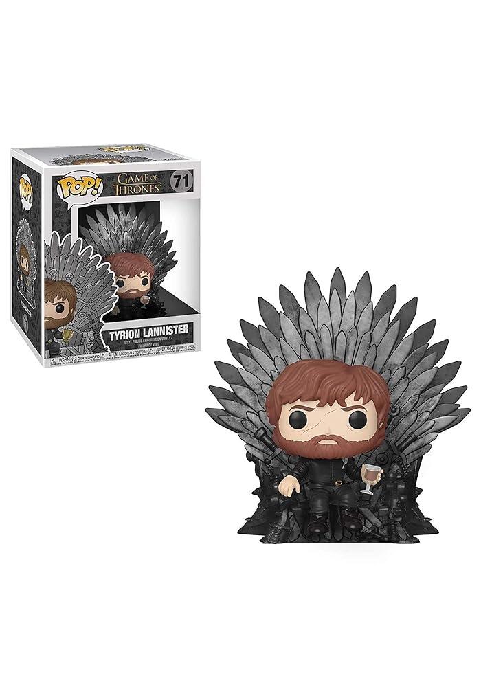 Funko POP 디럭스: 게임 0: 티리온 라니스터 Sitting on Iron Throne 수집용 피규어 - 왕좌의 게임 - 수집
