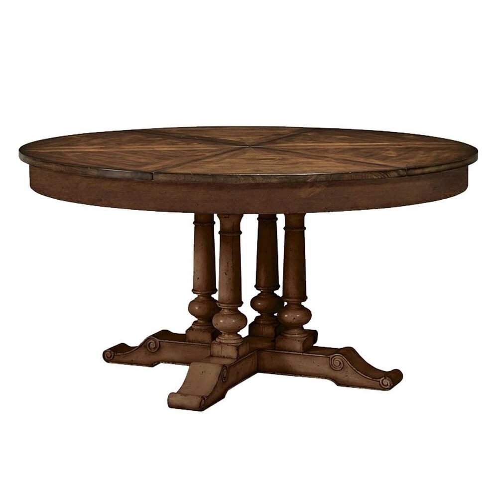 [오늘출발] 아메리칸 원목 원목 식탁 의자 콤비네이션 6인 8인 원형 식당 밥상 유럽식 가정용 룰렛 테이블 전 원목