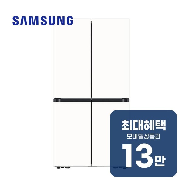 삼성전자 비스포크 AI 4도어 냉장고 905L (에센셜 화이트) 렌탈 RM70F90R2ZD 60개월약정 월47900원