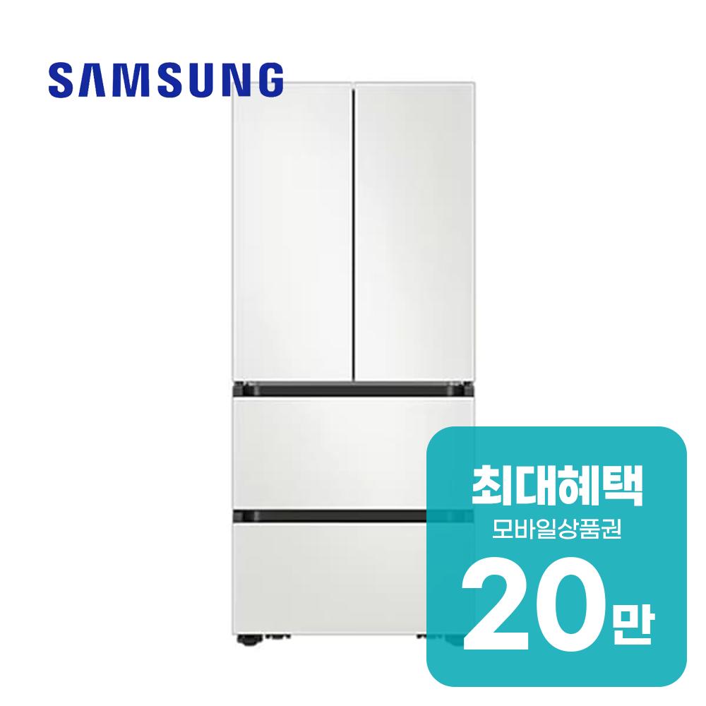 삼성전자 비스포크 AI 김치플러스 4도어 키친핏 MAX 김치냉장고 420L (코타 화이트) 렌탈 RK70F42M2A 60개월약정 월72900원