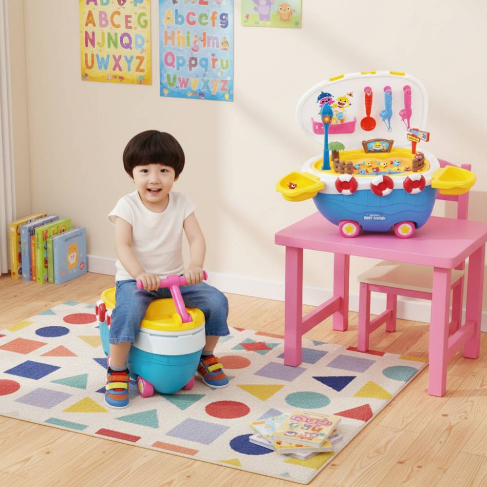 [오늘출발] 핑크퐁 낚시놀이 상어가족 멜로디 붕붕카 낚시게임 낚싯대 물고기잡기 자동차 소근육발달 유아