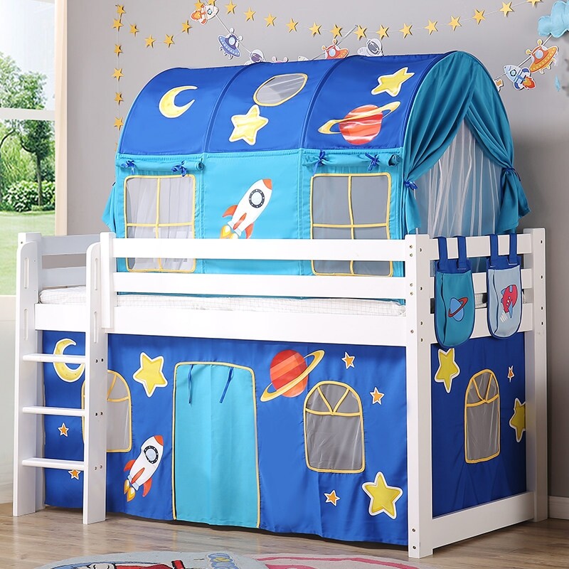 대형 어린이텐트 실내놀이 공주텐트 침대텐트 동굴텐트 인테리어 별빛 텐트+커튼2개/140x90x95cm