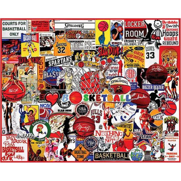 9802210 직소 퍼즐 취미 놀이 White Mountain - I Love Basketball 1000ピ?ス 농구 NBA