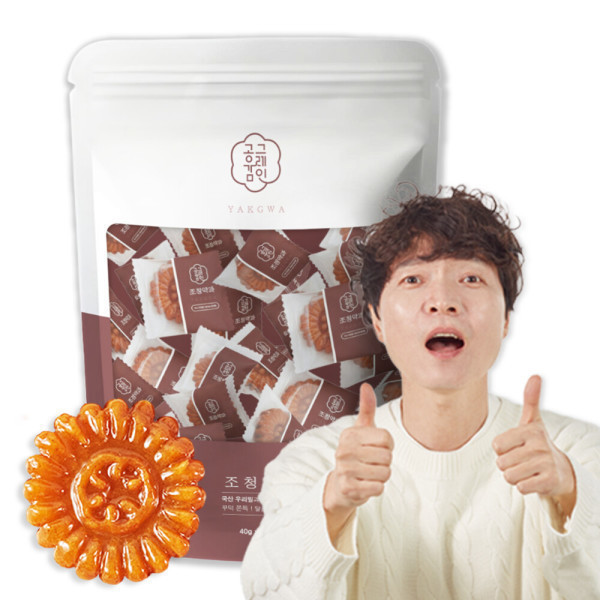 [오늘출발] 공감그레인 국산 조청 우리밀 약과 신정환 공감약과 40g 10개 설탕대신 팔팔끓인 조청
