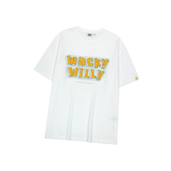 매장정품 와키윌리 WACKYWILLY WACKY WILLY 레터링 반팔 티셔츠 화이트 WA2502ST17WH 313133