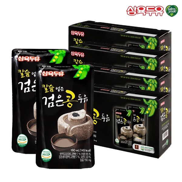 삼육 삼육두유 칼슘 넣은 검은콩 두유 190ml 80팩