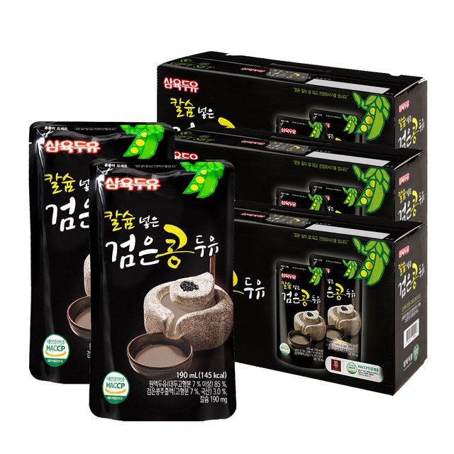 삼육 삼육두유 칼슘 넣은 검은콩 두유 190ml 60팩