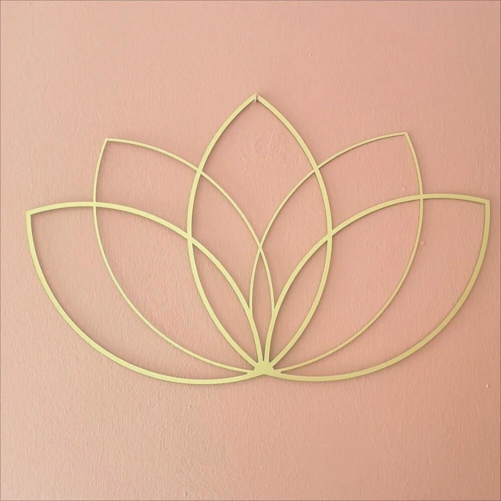 로터스  골드 벽장식 금속 1 선물 장식 모던 TY8056 예술 벽 요가 교사 연꽃 거실 위 침대